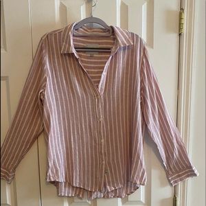 Rails Charli Linen Butyon Back Sz Med EUC